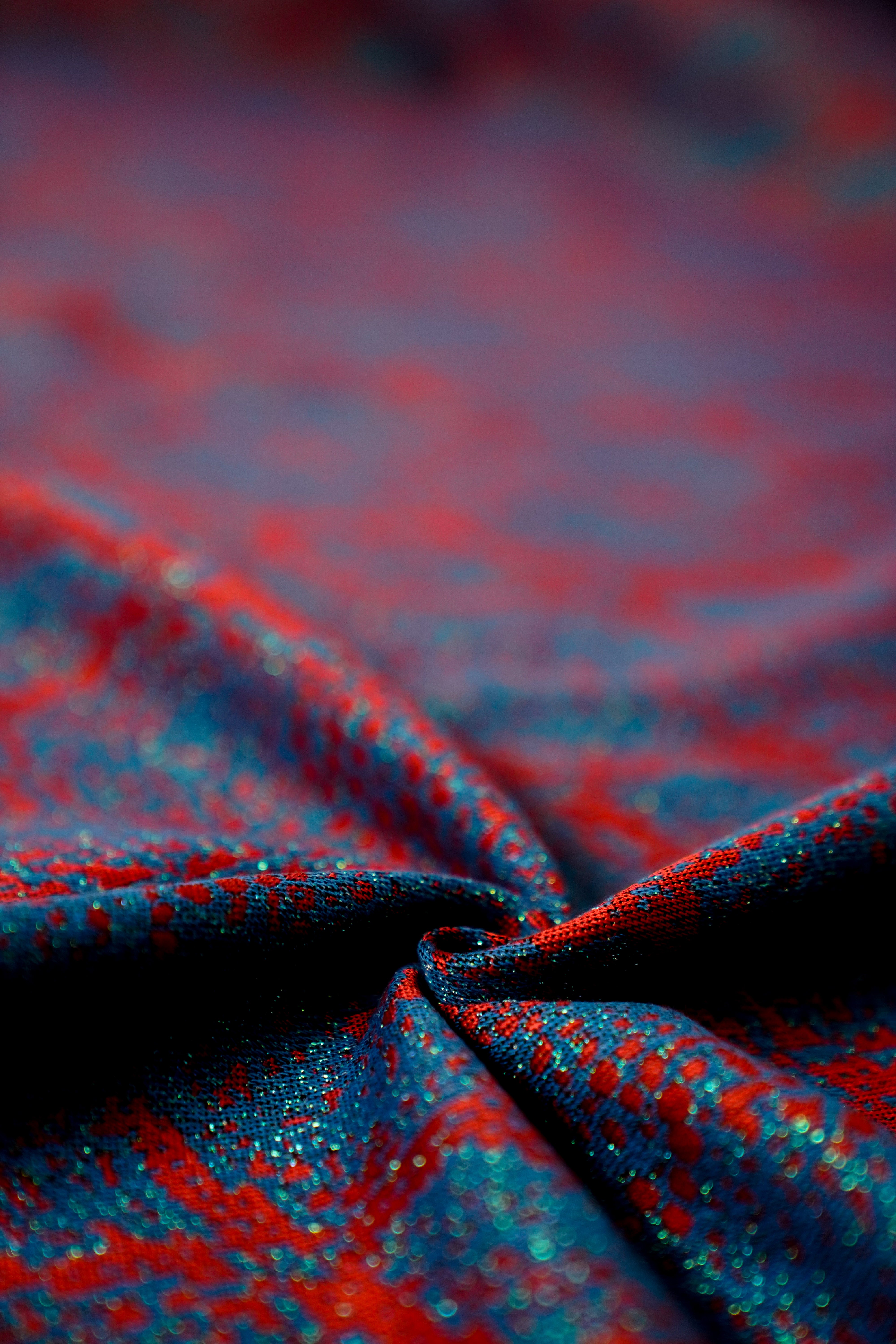 Écharpe de portage Bleu rouge serpent