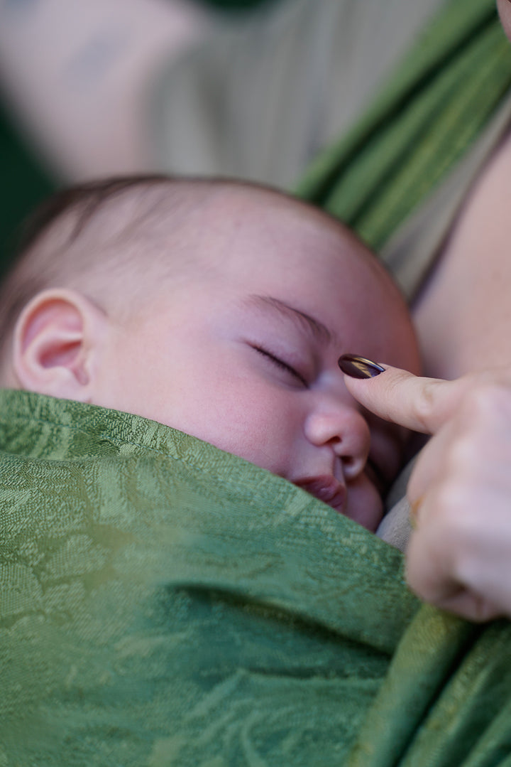 Écharpe de portage Rose verte