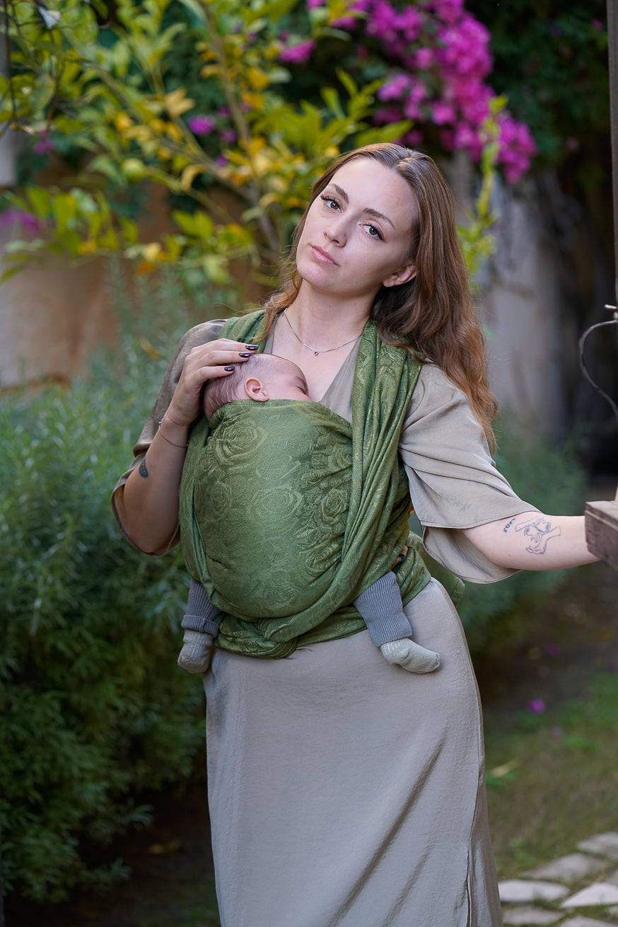 Écharpe de portage Rose Maribel