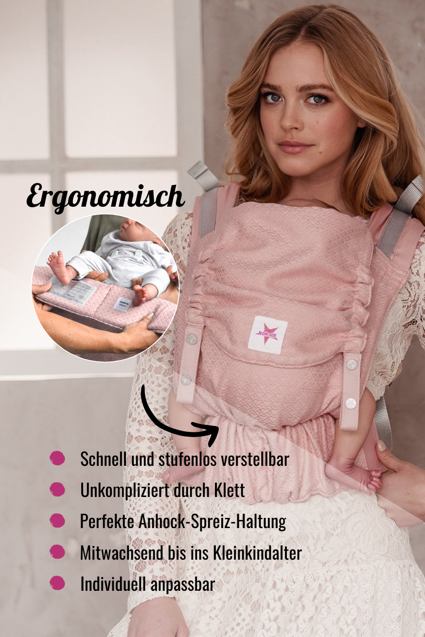 Baby Carrier Flip Heart2Heart Rosé