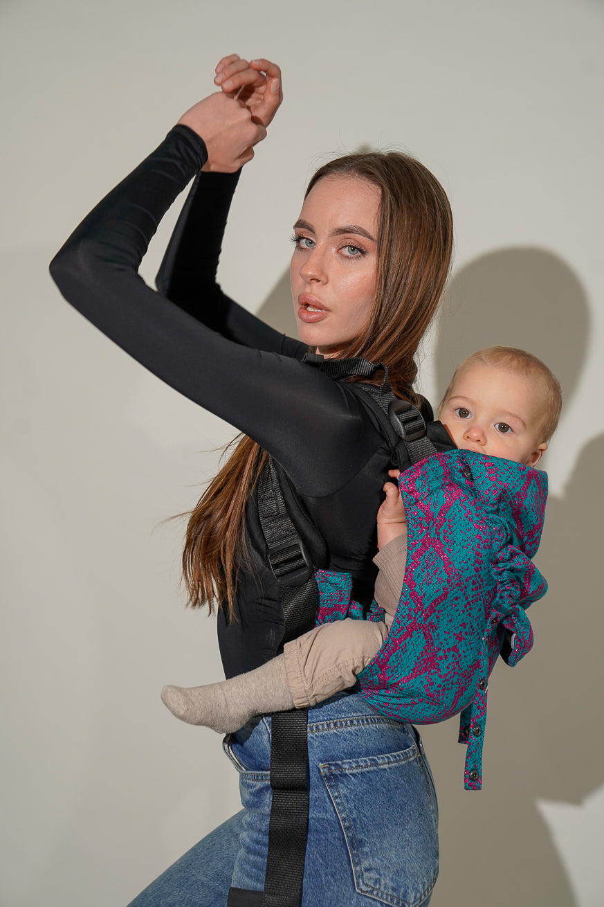 Kinderwagen Onbu Slangroze turquoise
