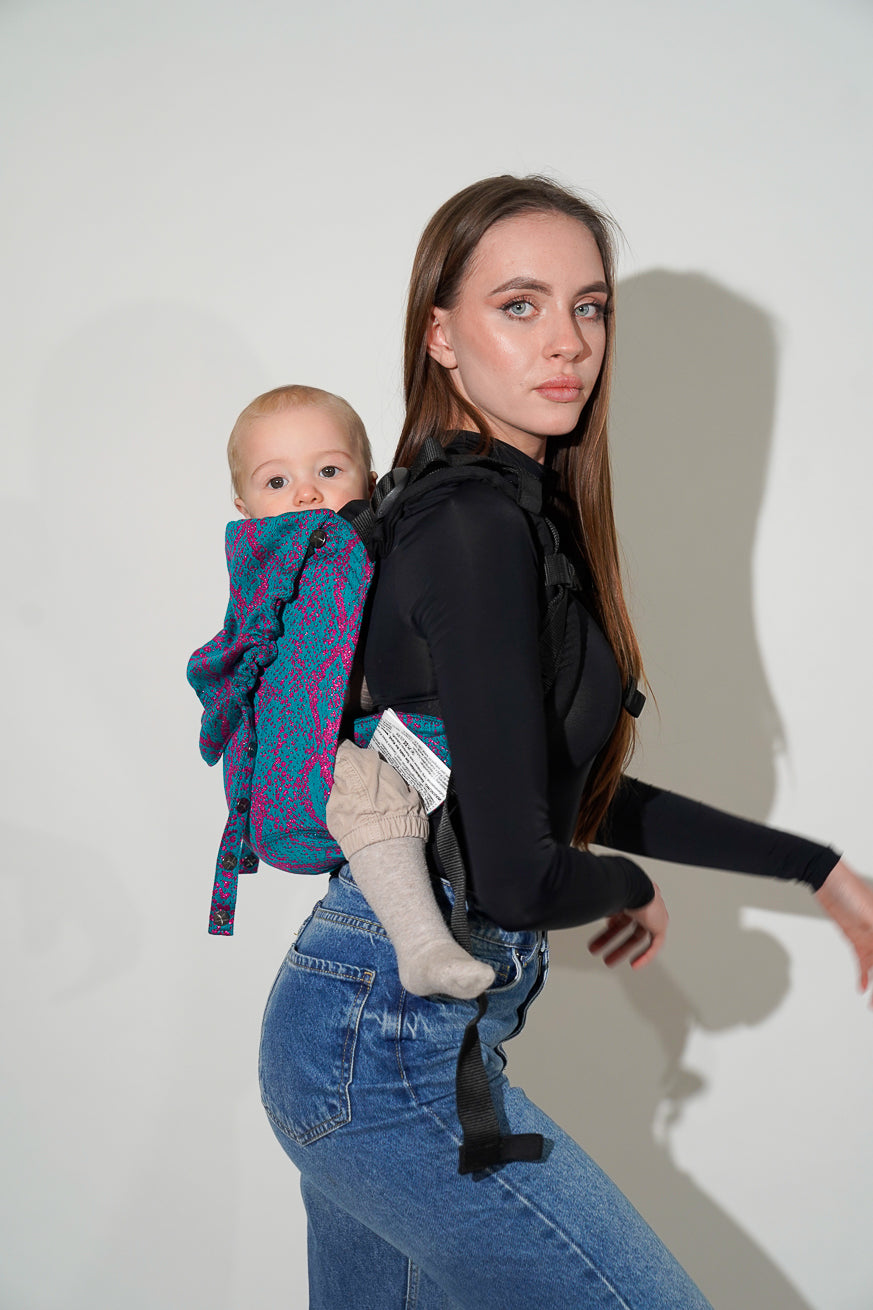 Kinderwagen Onbu Slangroze turquoise