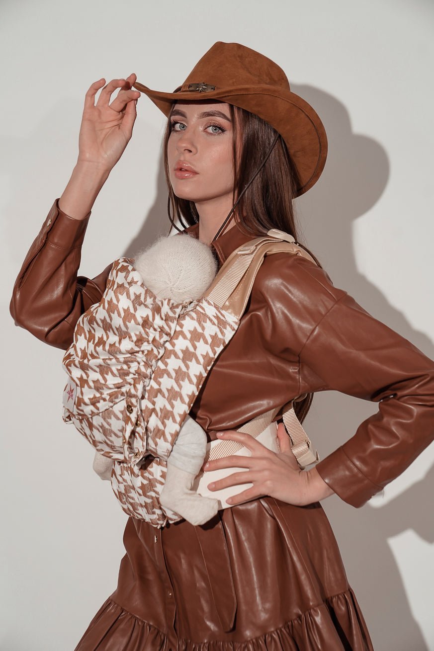 Draagzak Flip Pied-de-poule Latte Macchiato - KOKADI