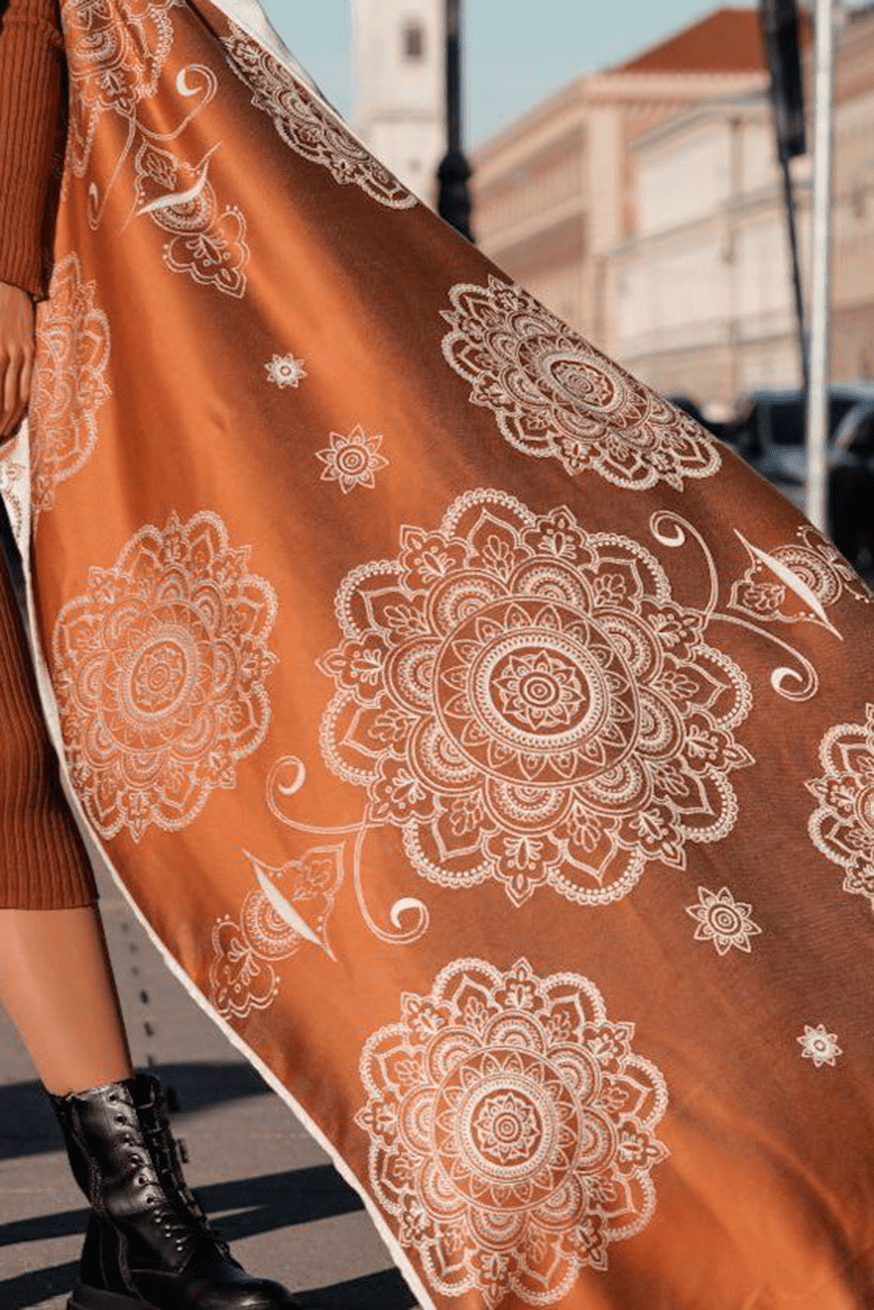 RingSling Mandala Latte Macchiato x Bamboe achterkant - KOKADI