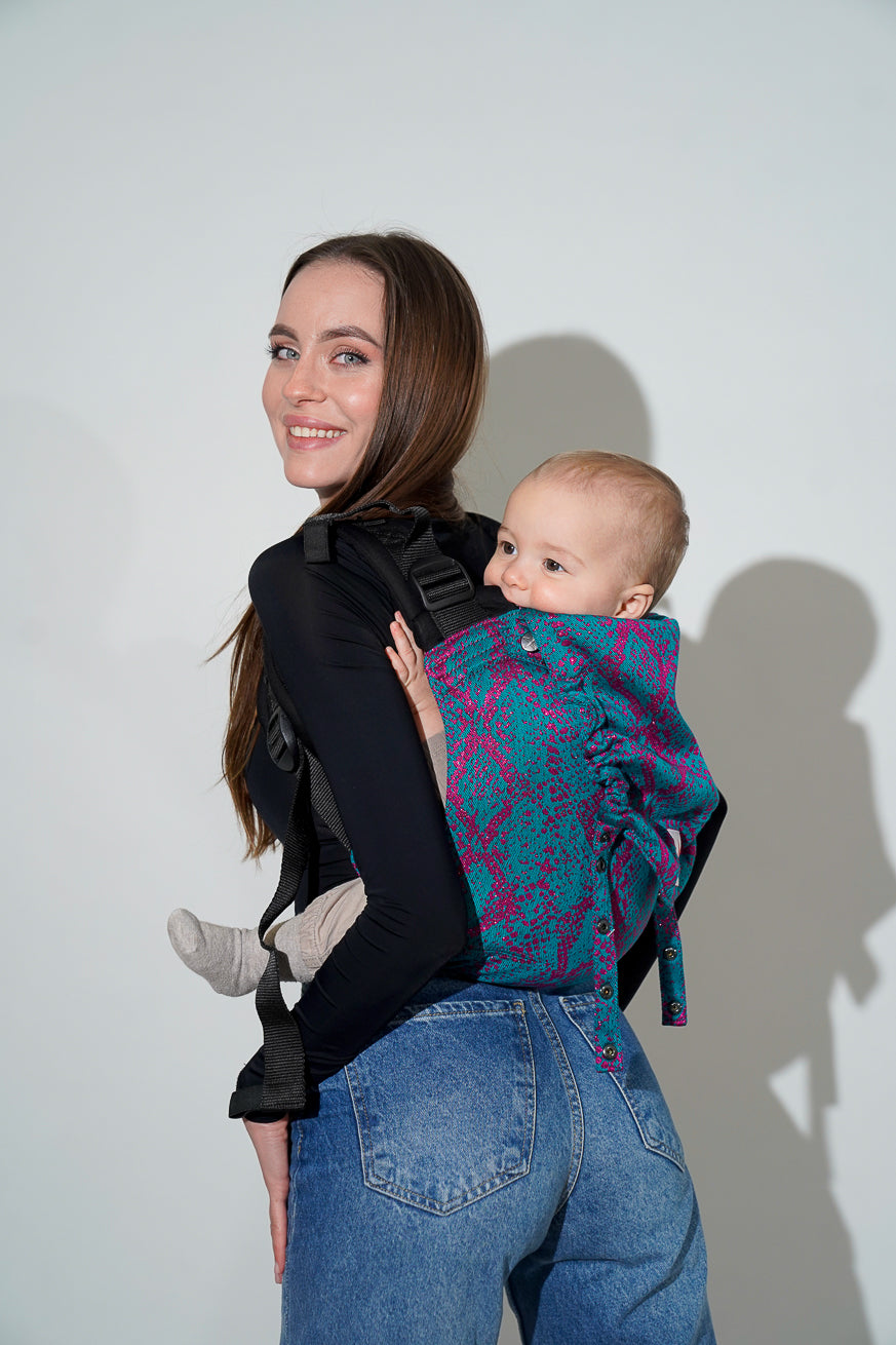 Kinderwagen Onbu Slangroze turquoise