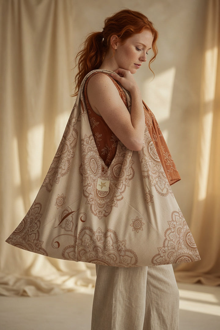 XXL Shopper Mandala latte macchiato x bambou