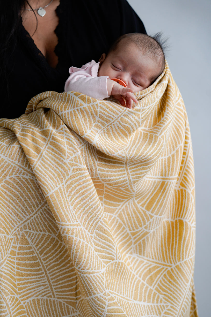 Couverture Bébé Feuilles Dorées