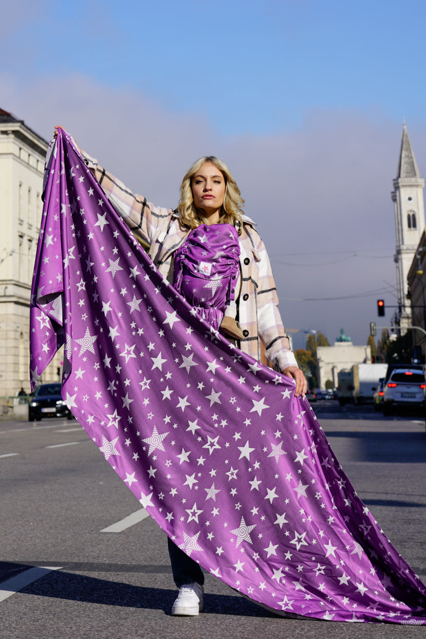 Enveloppe d'étoiles de pluie violette