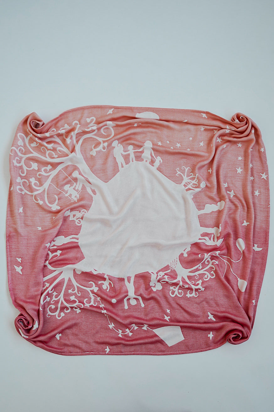 Knuffelige doek/sjaal de kinderen van de wereld
