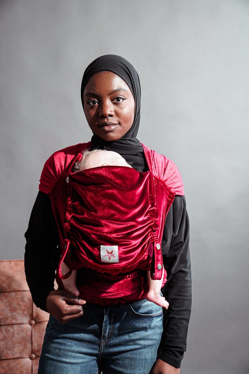 Draagzak WrapStar Fluweelzacht robijn - KOKADI