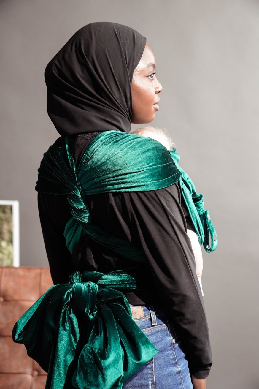 Draagzak WrapStar Fluweelzachte smaragd - KOKADI