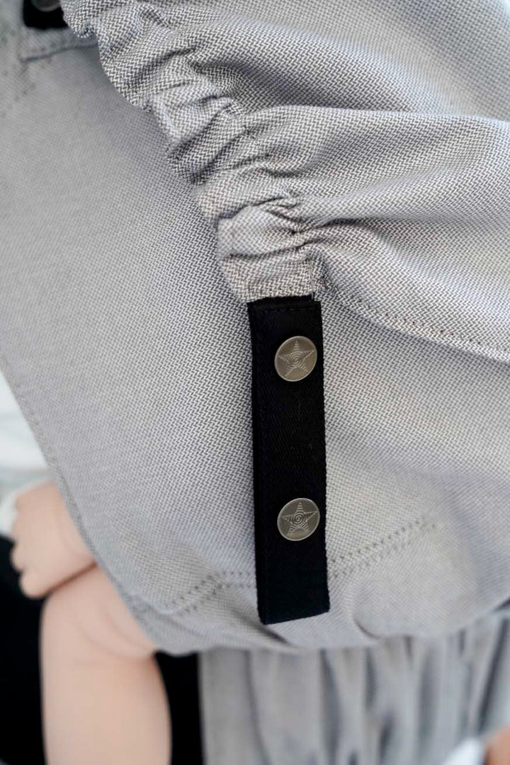 Drukknop vrouwelijk antraciet - KOKADI