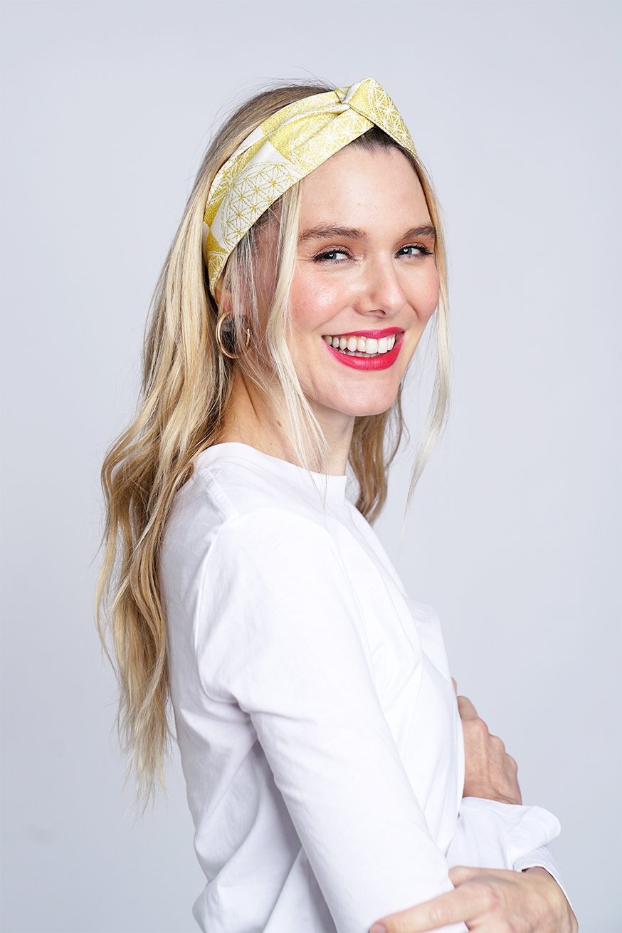 Haarband Blume des Lebens gold - KOKADI